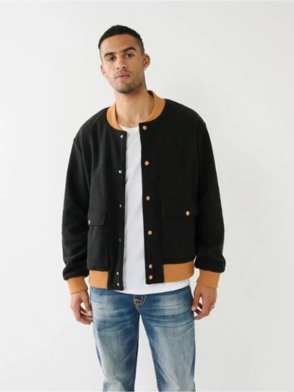 NEW True Religion Men's XXL Fleece Bomber Jacket NWT $199